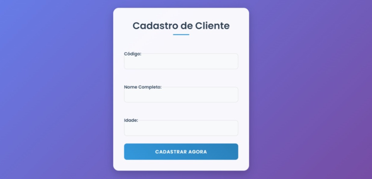 Cadastro Cliente